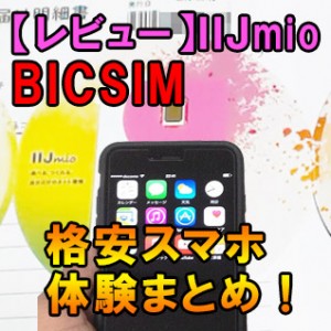 IIJ BIC SIM格安スマホ体験まとめ！