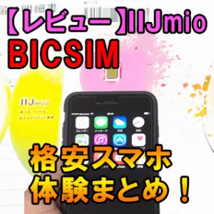 IIJ BIC SIM格安スマホ体験まとめ！